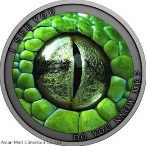 2021 Niue Wild Afrika Do You Know Me? Green Mamba Snake 1/2 oz Silver Coin