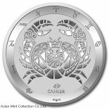2022 Tokelau 1 oz .999 Silver $5 Zodiac Series: Cancer ~~ in Capsule