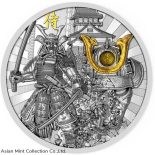 2019 – The Samurai 2 oz Antique finish Silver Coin 5$ Niue