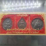 1982 – The Emerald Buddha, Copper Black Oxide coin. The first series , Set of 3 Season