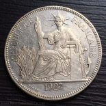1927A French Indochina 1 Piastre (Silver.900)