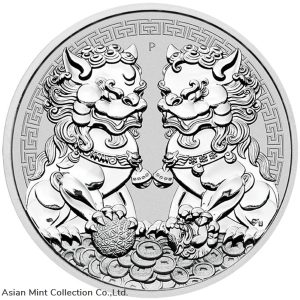 2020 - 1 oz Australia Guardian Lions (Double Pixiu) .9999 Silver Coin BU