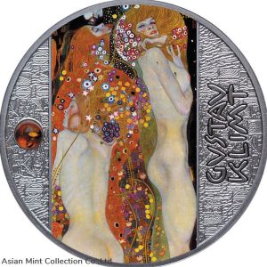 2022 Sexy Nudes Women Gustav Klimt Water Serpents .999 silver proof Cameroon OGP