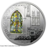 2011 – Cook Islands,10$,Windows Of Heaven, London Westminster Abbey,Silver Coin.