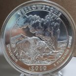 United States “America The Beautiful” (ATB) 5 oz Silver – 2010 Yellowstone National Park