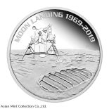 2019 – 1 oz 50th Anniversary 1969-2019 Moon Landing BU Silver Coin