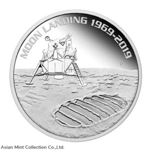 2019 - 1 oz 50th Anniversary 1969-2019 Moon Landing BU Silver Coin