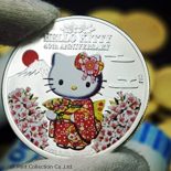 2014 – Hello Kitty standing 40th anniversary Silver coin Cook Island