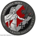 2020 – Germania 5 Mark-Germania-Iron Cross – 1 Oz Silver Coin