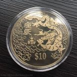 2000 Singapore $10 – Year of the Dragon ( Copper-Nickel)