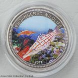 2011 – Endangered Wildlife Longnose Hawkfish $1 BU Color Palau