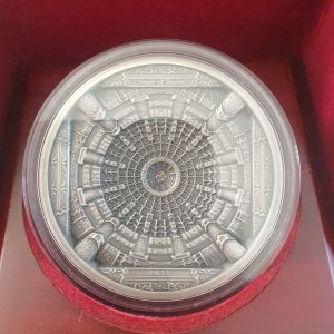 2015 - Cook Islands TEMPLE of HEAVEN BEIJING $20 Silver coin Antique Ultra High Relief Concave Shape