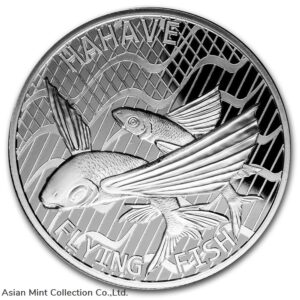 2020 - 1 oz $5 NZD Tokelau Silver Flying Fish Hahave Coin BU
