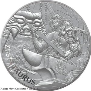2021 South Korea ZI:SIN Taurus - KOMSCO 1 oz Silver Medal - BU