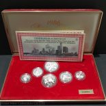 1986 Sterling Silver Proof Coin Set with box &certificate.