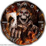 2022 $5 ARMAGEDDON GRIM REAPER V Ruthenium 1 Oz Silver Coin.