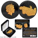 2021 NIUE 1oz Silver MILLENNIUM FALCON Star Wars Coin BLACK RUTHENIUM & 24K Gold