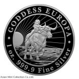 2022 1oz $5 NZD Tokelau Goddess Europa Silver Coin BU