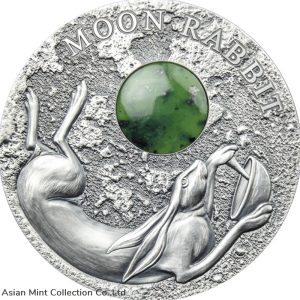 2021 - Moon Rabbit 50 g Antique finish Silver Coin 2$ Niue