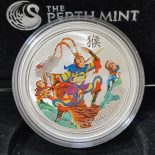 2016 Monkey King 1oz Silver Coloured Coin