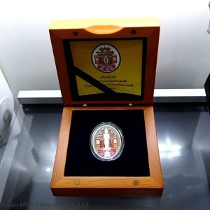 2015 - Commemorative silver polished coin, Phra Klang (The Angel of Wealth) Color printed
