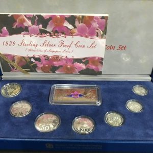 1996 Sterling Silver Proof Coin Set With Original Box And Coa