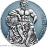 2020 – Uranus Planets and Gods 3 oz Antique finish Silver Coin CFA Cameroon