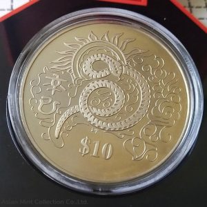 2001 10DOLLARS SINGAPORE DUIT LAMA (COPPER-NICKEL), TAC000893, UNC