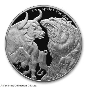 2022 1 oz $5 NZD Tokelau Silver Bull & Bear Coin BU