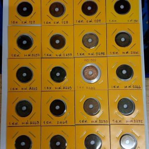 Copper coin 1 Satang, Complete set 20 coins