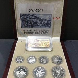 2000 Sterling Silver Proof Coin Set With box & COA