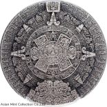 2022 South Korea Aztec Sun Stone 2oz Silver Antiqued Stacker