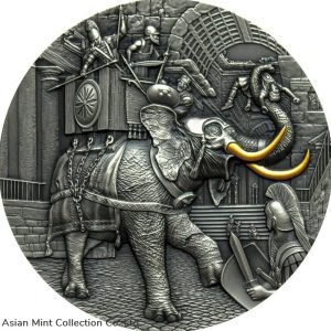 2022 - WAR ELEPHANT 2 Oz Silver Coin 5$ Niue