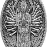 2023 Chad Thousand Arms Guanyin 5oz Silver Antiqued Coin
