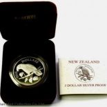 1996 Kaka Bush Parrot 5 Dollars Silver Coin, Proof