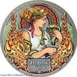 2020 – Hygieia Salus Goddesses of Health 50 g Antique finish Silver Coin Ghana