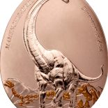 2022 – Samoa 20cents Dinosaurs in Asia Momenchisaurus Curved commemorative coin