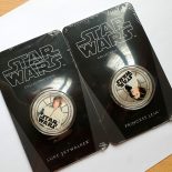 2011 STAR WARS Coin Collection Luke Skywalker & Princess Leia