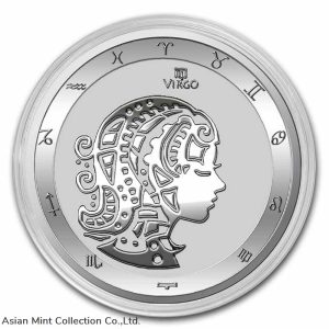 2022 - Tokelau 1 oz .999 Silver $5 Zodiac Series: Virgo in Capsule