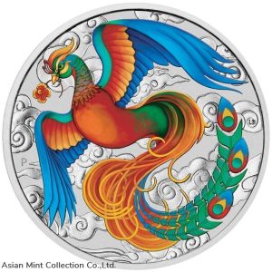 2022 Australia Chinese Myths and Legends - Phoenix 1oz Vivid Coloured Coin