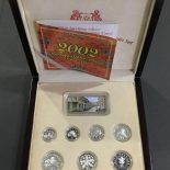 2002 Singapore 🇸🇬 Sterling Silver Proof Coin Set With Original Box And Coa,