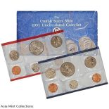 1991 – U.S. Mint Uncirculated Coin Set with D and P Mint Marks