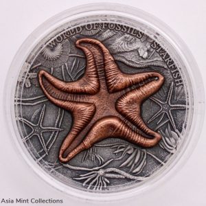 2019 - STARFISH World of Fossils 2 Oz Silver Coin 2$ Niue
