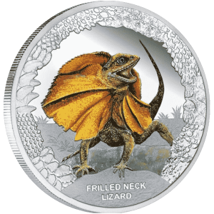2013 - Australia's Remarkable Reptiles Frilled Neck Lizard 1oz