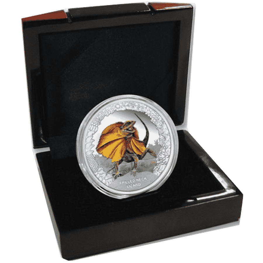 3.2013 - Australia's Remarkable Reptiles Frilled Neck Lizard 1oz png