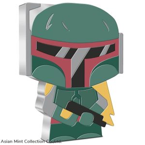 2020 Boba Fett 1 oz Pure Silver Chibi Coin, Original Star Wars.