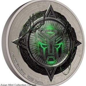 2023 $2 Niue Hasbro TRANSFORMERS 7 RISE OF THE BEASTS 1 Oz Silver Coin.