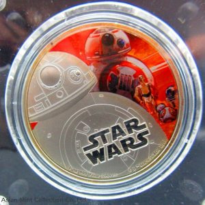 2016 STAR WARS BB-8 1oz Silver Proof Disney Coin - Pictured Coin Cert 00574