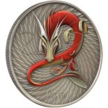 2023 – Dragon World of Cryptids 1 oz Antique Finish Silver Coin 2$ Niue