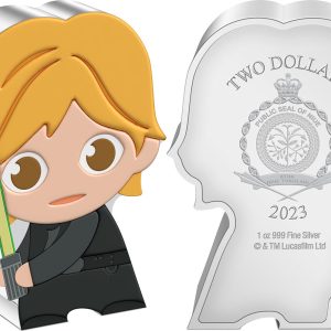 2023 - LUKE SKYWALKER Star Wars Chibi 1oz Silver Coin $2 Niue